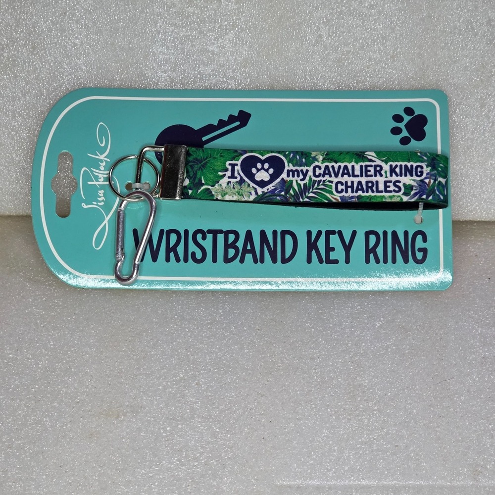 Lisa Pollock Cavalier King Charles Dog Wristband Key Ring Lanyard WKR02 New